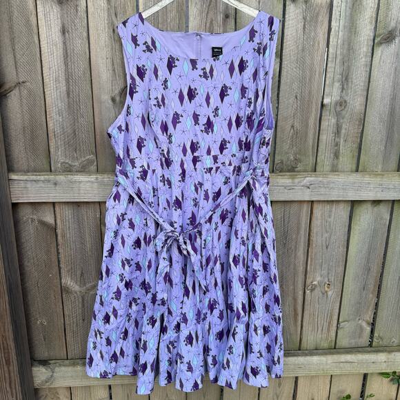 Torrid X Disney Dress 4D Retro Mickey Mouse Swing Purple Size 28 NWT Plus - Picture 1 of 8